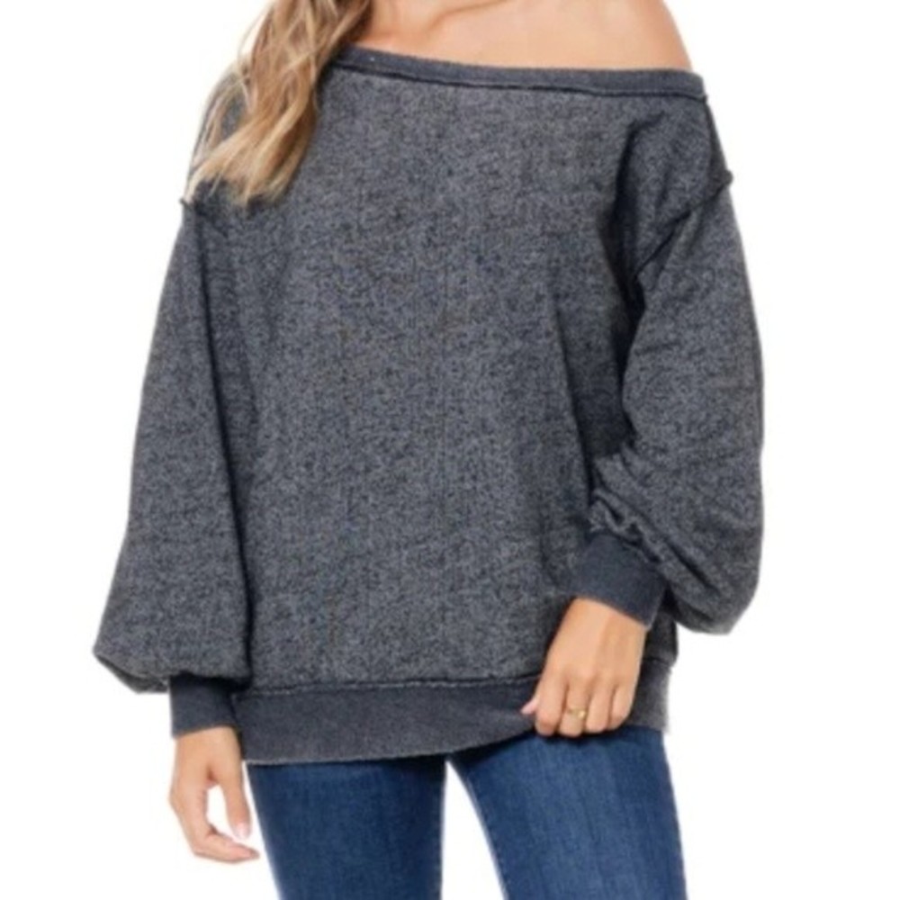 Maronie x Anthro NWT Women's Charcoal Drop Shoulder Sweater - Size S